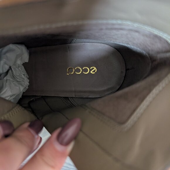 ECCO Pleven Ankle Boots Tan Brown Leather Size 40 US 9 – 9.5 New - Picture 9 of 13